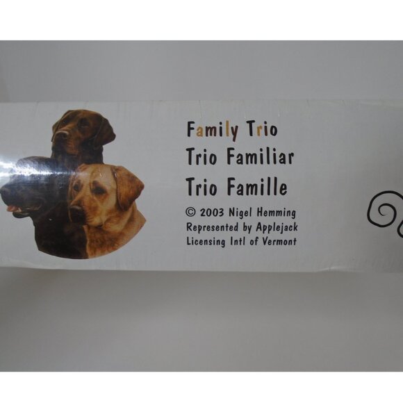 Vintage Serendipity Shaped Puzzle Labrador Retriever Family Trio New Sealed - Picture 2 of 3